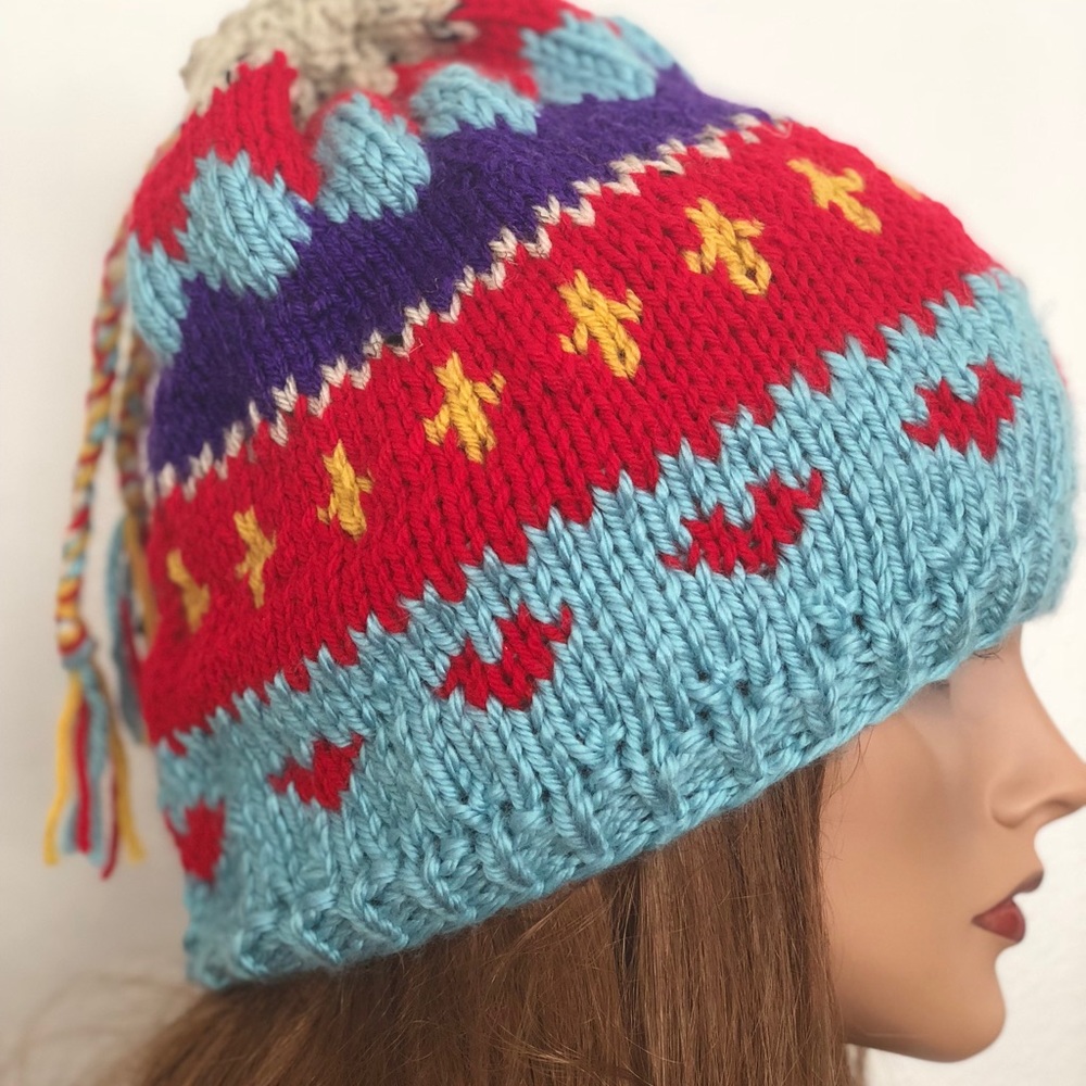 Hand Knits 2 Love Beanie Hat Slouch Cap Designer